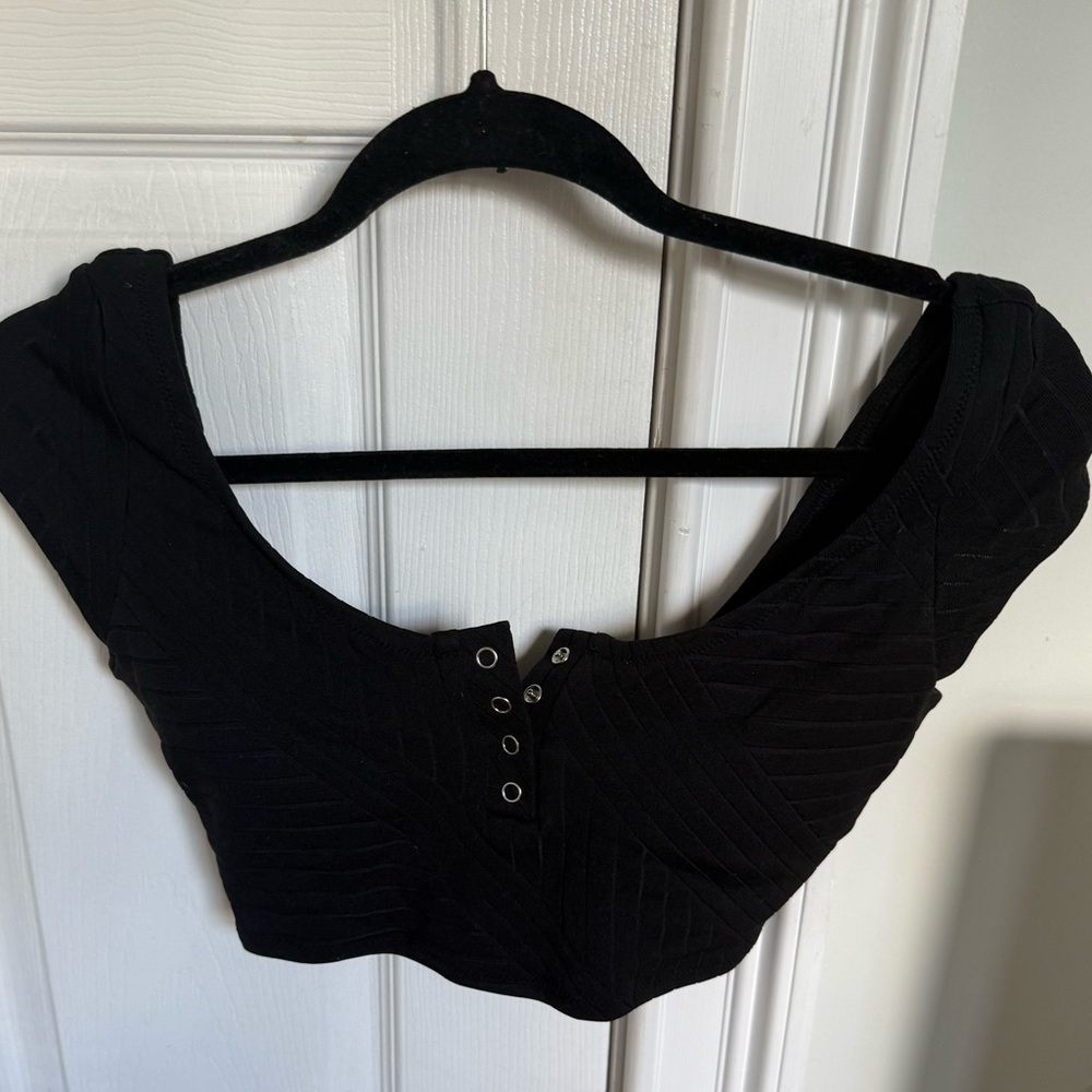AERIE BLACK BIKINI TOP